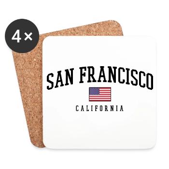 San Francisco Usa - Coasters (set of 4) - white - Front