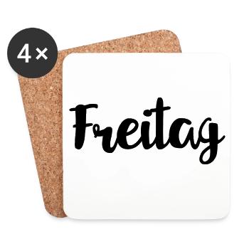 Freitag Wochentag Woche - Untersetzer (4er-Set) - Weiß - Vorne