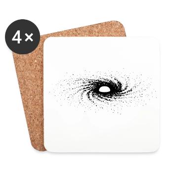 Schwarzes Loch Galaxie Universum - Untersetzer (4er-Set) - Weiß - Vorne