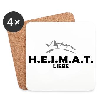 Heimat - Untersetzer (4er-Set) - Weiß - Vorne