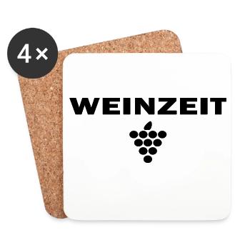 Weinzeit - Untersetzer (4er-Set) - Weiß - Vorne