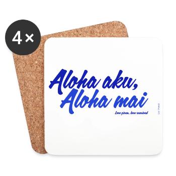 Aloha aku, aloha mai - Untersetzer (4er-Set) - Weiß - Vorne