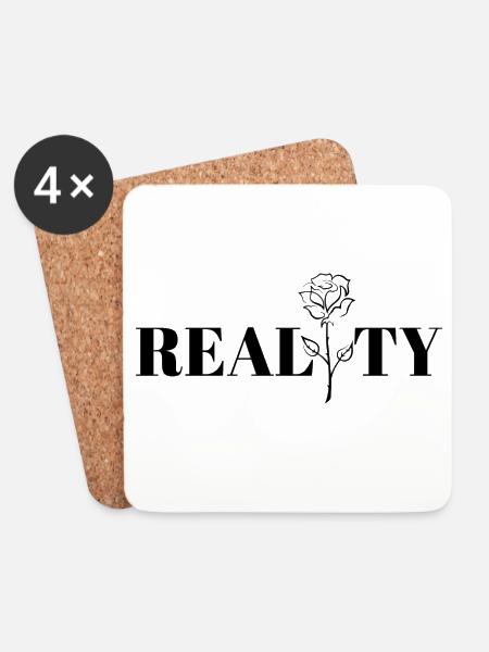 Cool design, reality. - Coasters (set of 4) - white
