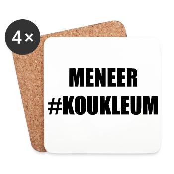 Mr. Koukleum Für Männer, denen kalt ist * - Untersetzer (4er-Set) - Weiß - Vorne