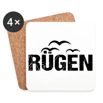 Rügen Ostsee Insel Möwen - Untersetzer (4er-Set) - Weiß - Vorne