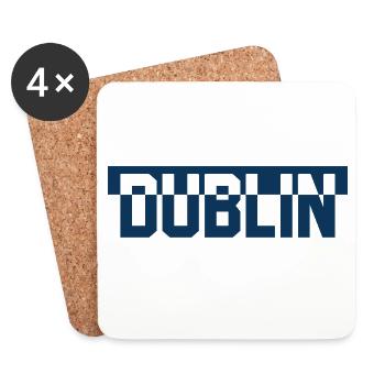 Dublin City with Night Colors - Coasters (set of 4) - white - Front