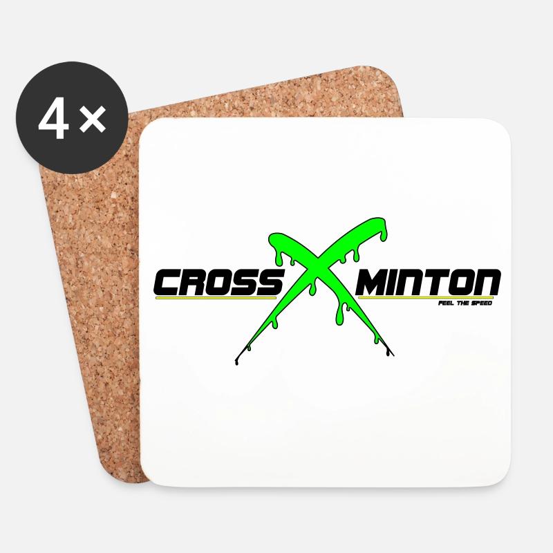 Crossminton - Untersetzer (4er-Set) - Weiß