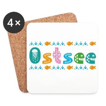 Ostsee - Untersetzer (4er-Set) - Weiß - Vorne