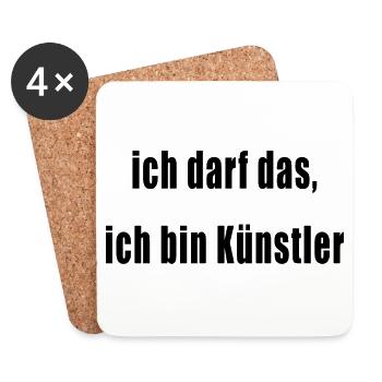 ich darf das ich bin künstler impact - Untersetzer (4er-Set) - Weiß - Vorne