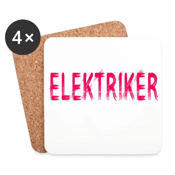 Elektriker Handwerke Design - Untersetzer (4er-Set) - Weiß - Vorne