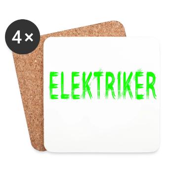 Elektriker Handwerker Design - Untersetzer (4er-Set) - Weiß - Vorne