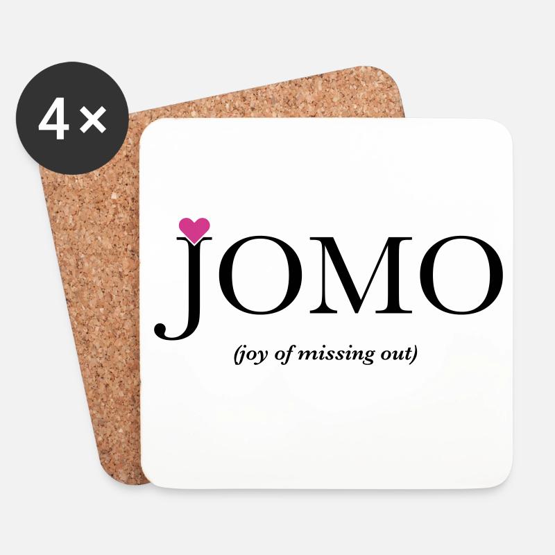 JOMO – Freude am Verpassen von Humor - Untersetzer (4er-Set) - Weiß