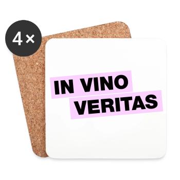 In Vino Veritas - Untersetzer (4er-Set) - Weiß - Vorne