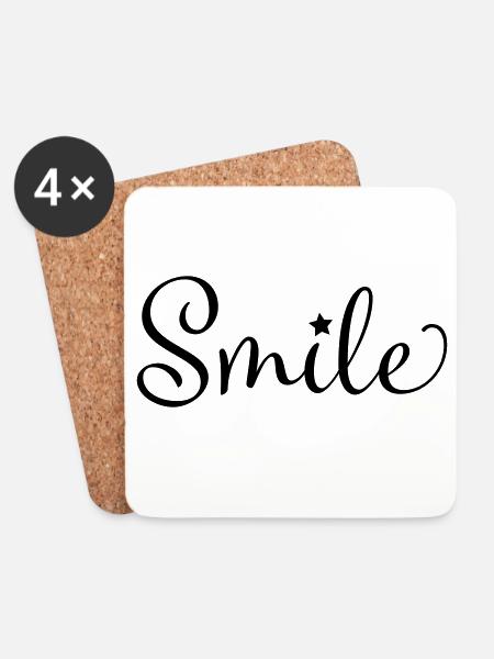Smile - Untersetzer (4er-Set) - Weiß