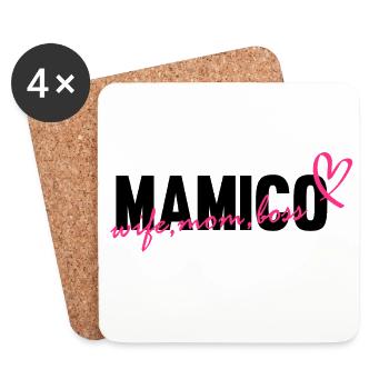 Mamico wife mom - Untersetzer (4er-Set) - Weiß - Vorne