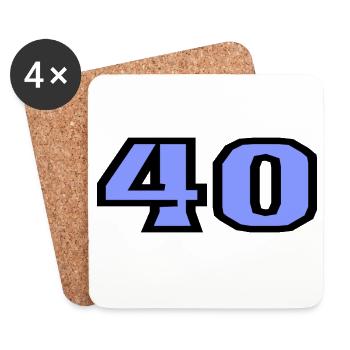 40. 40 YEARS. 40th ANNIVERSARY. 40TH ANNIVERSARY. - Coasters (set of 4) - white - Front