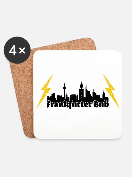 Frankfurter Bub ffm skyline - Untersetzer (4er-Set) - Weiß