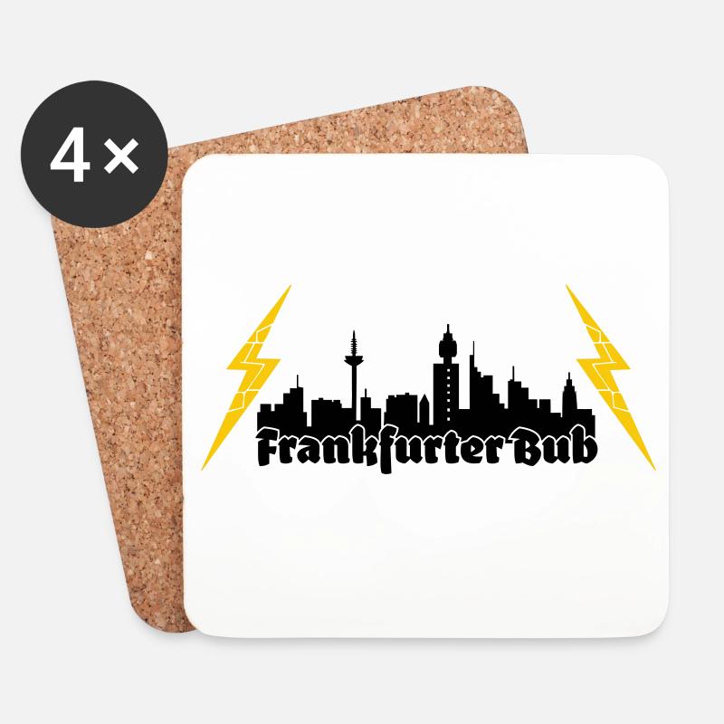 Frankfurter Bub ffm skyline - Untersetzer (4er-Set) - Weiß