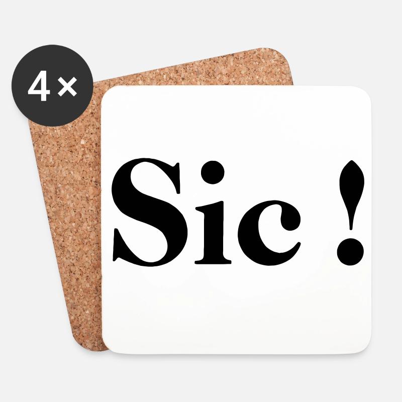 Sic! - Coasters (set of 4) - white