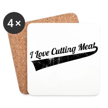 Meat lovers - Coasters (set of 4) - white - Front