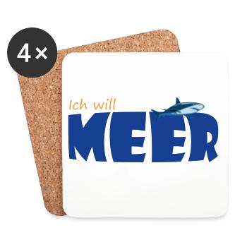 JE VEUX LA MER - Dessous de verre (lot de 4) - blanc - Devant