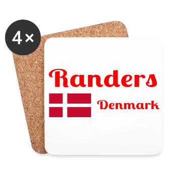 Randers Danemark - Imprimés élégants - Dessous de verre (lot de 4) - blanc - Devant