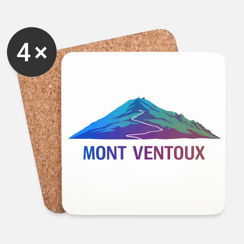 Mont Ventoux Form - Untersetzer (4er-Set) - Weiß
