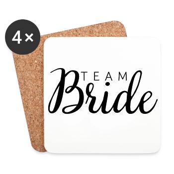Team Bride - Untersetzer (4er-Set) - Weiß - Vorne
