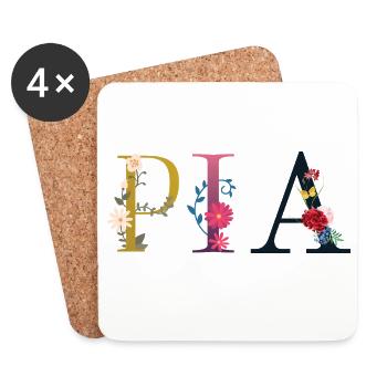 Pia - Untersetzer (4er-Set) - Weiß - Vorne