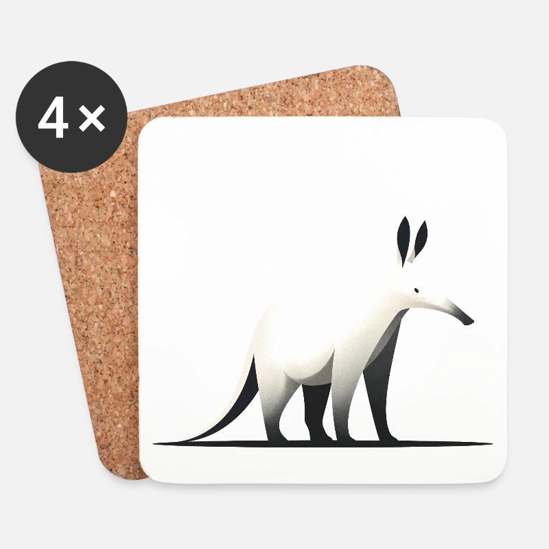 Aardvark - Coasters (set of 4) - white