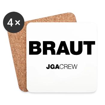 Bachelor Party: Team Bride (Bachelorette Party) - Coasters (set of 4) - white - Front