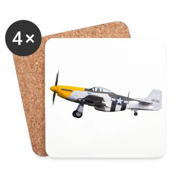 P-51 - Untersetzer (4er-Set) - Weiß - Vorne