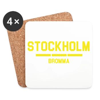 Stockholm Bromma Airport Logo Design - Coasters (set of 4) - white - Front