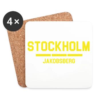 Logo-Design für Stockholm Jakobsberg - Untersetzer (4er-Set) - Weiß - Vorne