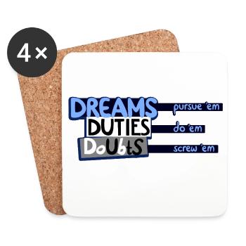 The Three Ds - Coasters (set of 4) - white - Front