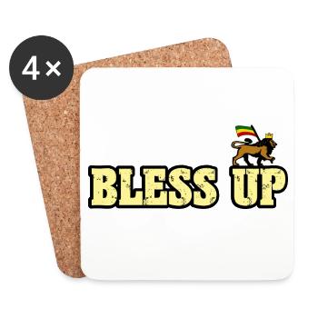 Dub Reggae Bless Up - Dessous de verre (lot de 4) - blanc - Devant