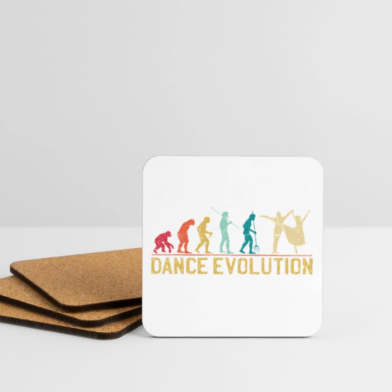 Dance Evolution Silhouette Design Coasters (set of 4)