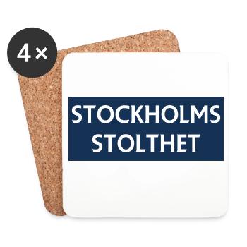 Fierté de Stockholm - Dessous de verre (lot de 4) - blanc - Devant