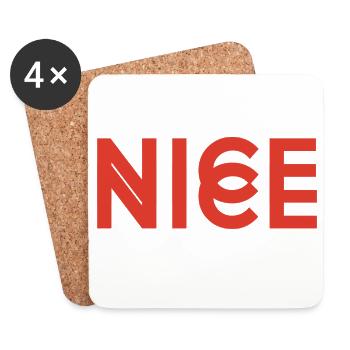Nice Nice - Coasters (set of 4) - white - Front