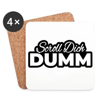 Faites défiler votre stupide typo imprimer - Dessous de verre (lot de 4) - blanc - Devant