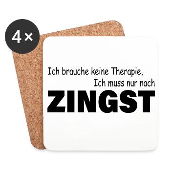 Therapie ZINGST - Untersetzer (4er-Set) - Weiß - Vorne