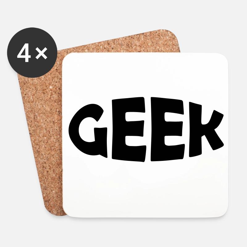 Geek - Coasters (set of 4) - white