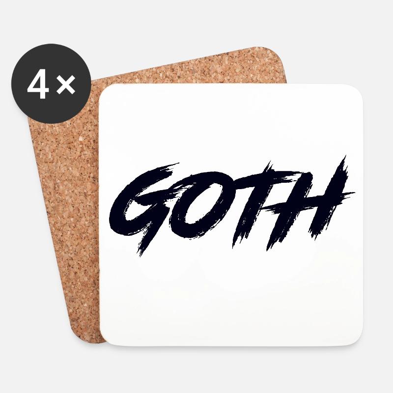 Goth - Untersetzer (4er-Set) - Weiß