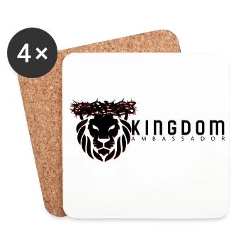 Königreich Löwe Logo - Untersetzer (4er-Set) - Weiß - Vorne