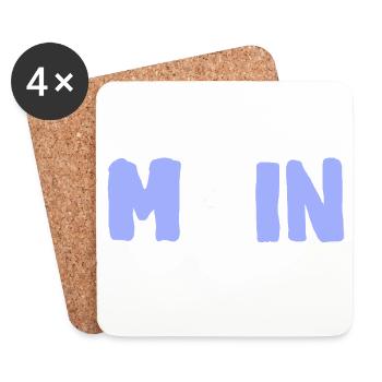 Moin mit die Möwe - Untersetzer (4er-Set) - Weiß - Vorne