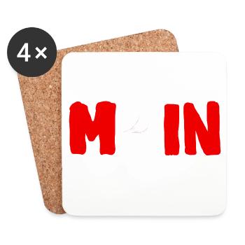 Moin with the seagull - Coasters (set of 4) - white - Front