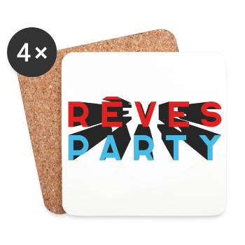 RÊVE PARTY #2 - let's talk - Dessous de verre (lot de 4) - blanc - Devant