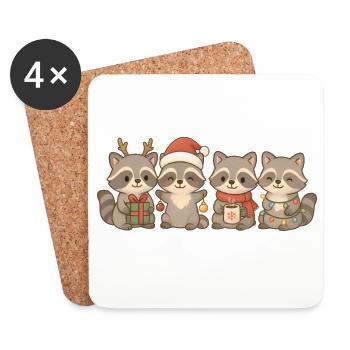 Laveurs Enfants Garçons Filles Lavage de Noël - Dessous de verre (lot de 4) - blanc - Devant