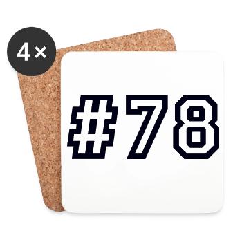 1978 Hashtag 78 - Coasters (set of 4) - white - Front