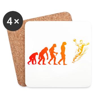 Message clair de handball pour hommes - Dessous de verre (lot de 4) - blanc - Devant